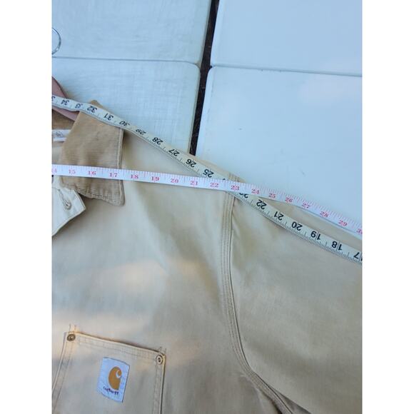 Vintage Carhartt Chore Barn Coat Canvas Jacket Corduroy Collar - Picture 8 of 11